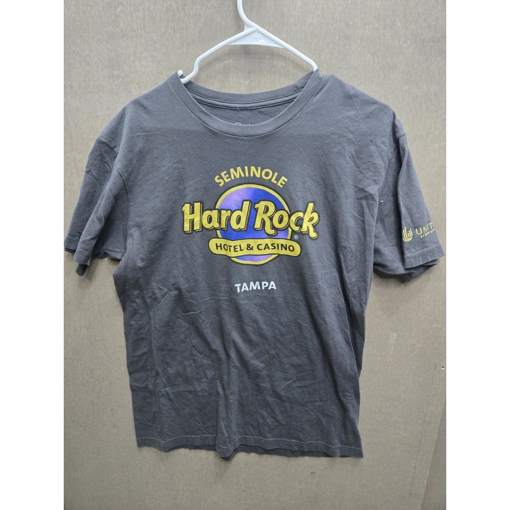 Hard Rock Tampa Seminole Hotel Casino‎ Unity Gray Graphic T Shirt Adult Large.